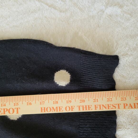 Wallace Madewell Pullover Sweater Womens Small Polka Dot Rabbit Hair Blend Black - Picture 9 of 9